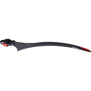 Polisport Michigan achterspatbord voor 28-inch fiets met slanke pasvorm en zadelpenbevestiging, zwart kunststof.