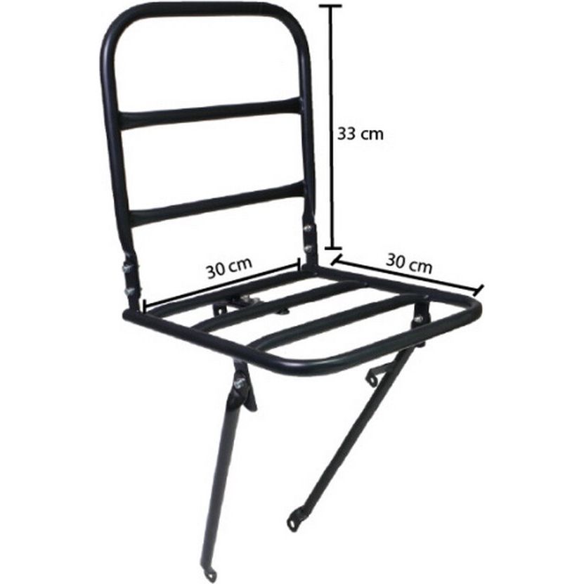 Steco transport voordrager van 30x30 cm met kroomboutmontage in matzwart, geschikt voor veilige voertuigtransporten
