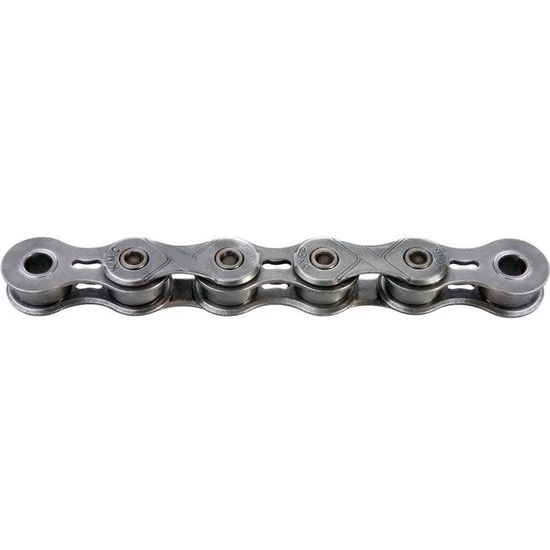 KMC E101 EPT e-bike ketting, 1/2" x 1/8", donker zilver, 112 schakels, geschikt voor single speed e-bikes