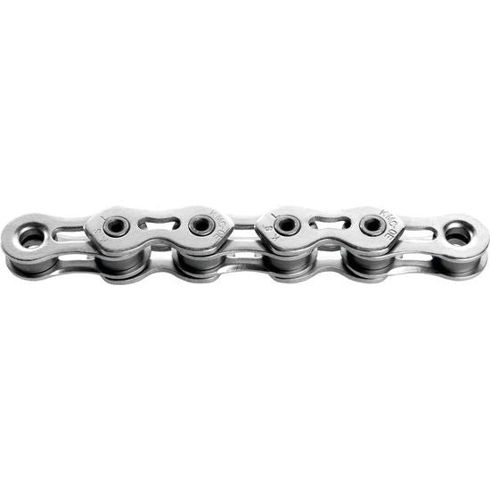 Zilveren KMC K1SL 1/8 ketting met 100 schakels voor single speed fiets, zichtbaar op afbeelding 550x90-2.