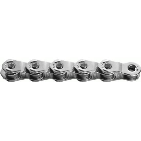 KMC HL1 Wide 1/8 ketting met 100 schakels, vernikkeld, geschikt voor single speed fietsen.