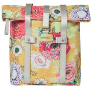 Basil Bloom Field fietstas enkel, gerecycled PET, 15-20 liter, met bloemenprint en verstelbare riem, voor fietsaccessoires