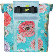 Basil Bloom Field fietstas enkel, 15-20 liter, gerecycled PET, kleurrijk bloemenpatroon voor fietsmand of bagagedrager