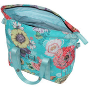Basil Bloom Field KF-Hook stuurtas voor fiets, 11 liter, zwart met bloemenprint, geschikt voor stadsfietsen en accessoires