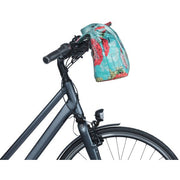 Basil Bloom Field MIK waterdichte fietstas voor achterop de fiets, 11 liter, zwart met blauwe details, eenvoudig te bevestigen