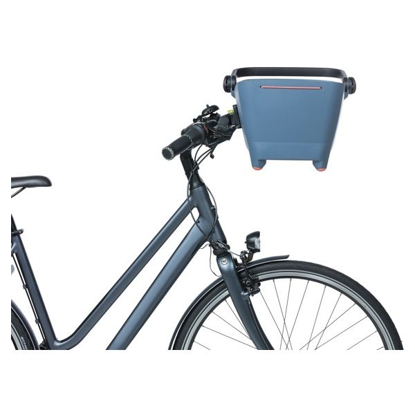 Basil Buddy KF hondenfietsmand voorop met bevestigingssysteem, geschikt voor veilig vervoer van honden op de fiets.