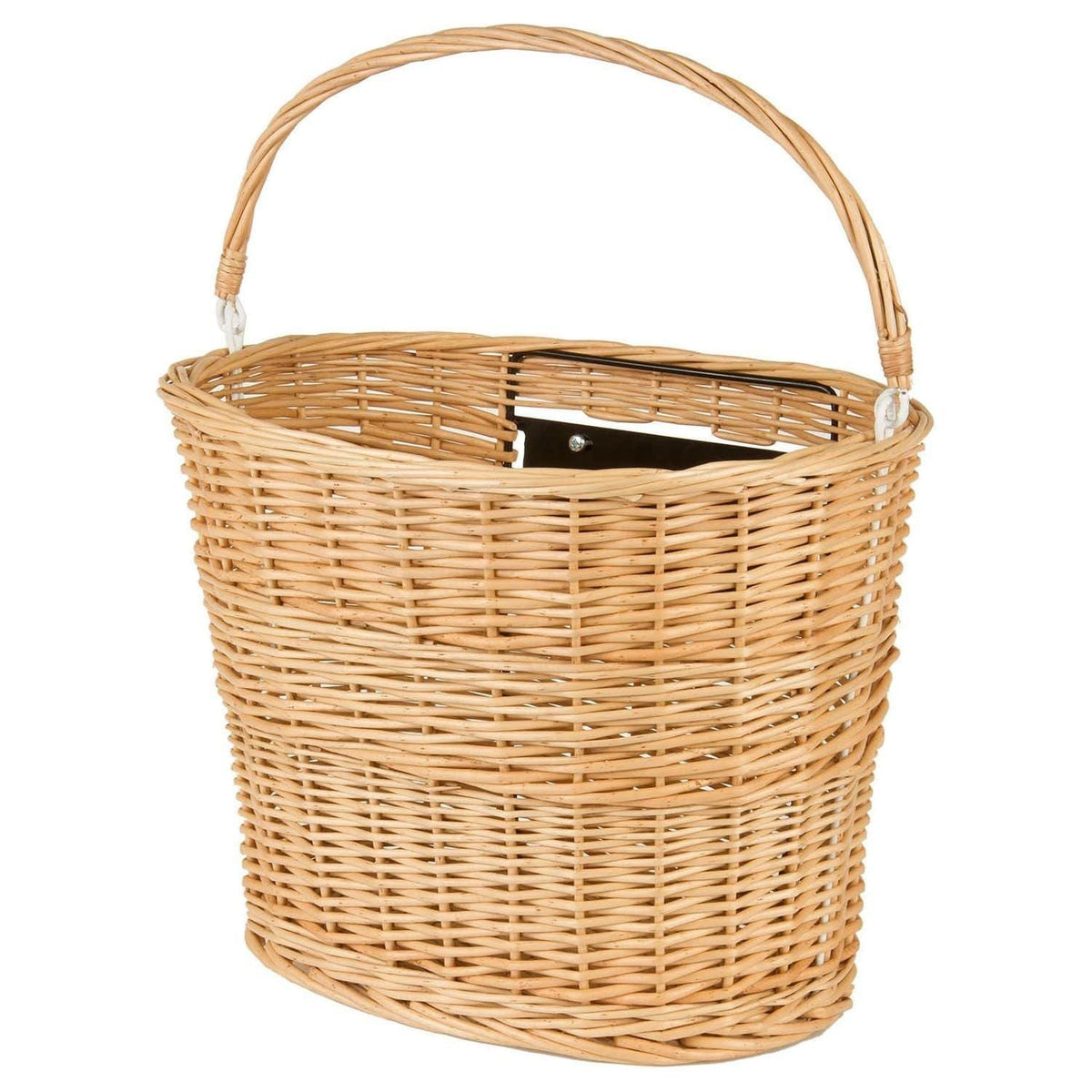 M-Wave rieten fietsmand Eco, afneembaar, voor fietsaccessoires en boodschappen, natuurlijke uitstraling en praktische gebruiksgemak.