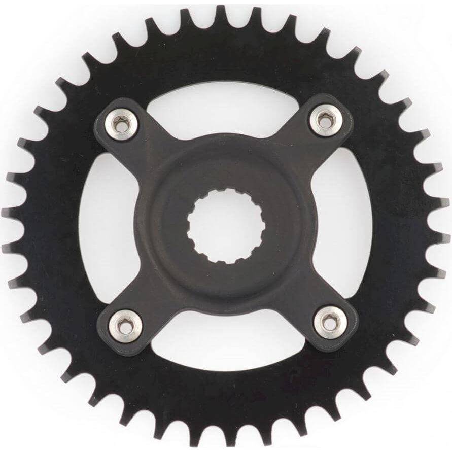 Miranda kettingblad 38T met spider voor Bosch 3, zichtbaar op de afbeelding, geschikt voor fietstoepassingen.