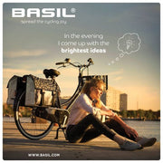 Basil Urban Load dubbele fietstas zwart met reflecterende stippen, geschikt voor 48-53 liter, voor aan fietsdrager