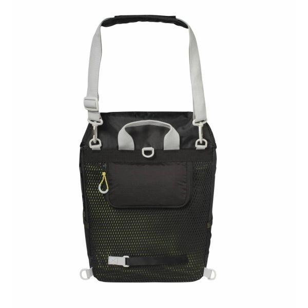 Basil Miles Daypack fietsrugzak met 17 liter capaciteit, zwart met reflectie, geschikt voor dagelijks gebruik en fietsen.