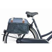 Basil Boheme Carry All fietstas enkel met hook-on systeem, 18 liter, zwart met stijlvolle details aan de fiets bagage drager