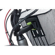Zwarte Basil Ahead-stemhouder voor fietstas accessoires, stevig aluminium stuurpenhouder voor fietsen.