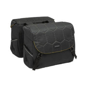 Dubbele fietstas van New Looxs Mondi Joy, 38 liter, met stevige riemen en reflecterende details voor veilig fietsen.