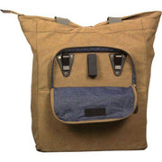 Groenelands canvas fietstas met enkel design, 20 liter, in camel kleur, geschikt voor fietsmanden of drager.