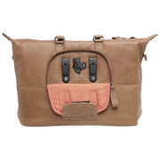 Nieuwe Looxs Verla 21L leren fietstas voor laptop, compacte enkelvoudige fietstas met verstelbare riem, zwart leer.