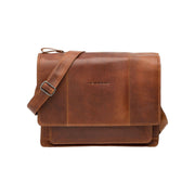Nieuwe Looxs Fellini leren fietstas schoudertas, cognac kleur, 18 liter, stijlvolle en praktische enkel fietstas voor onderweg