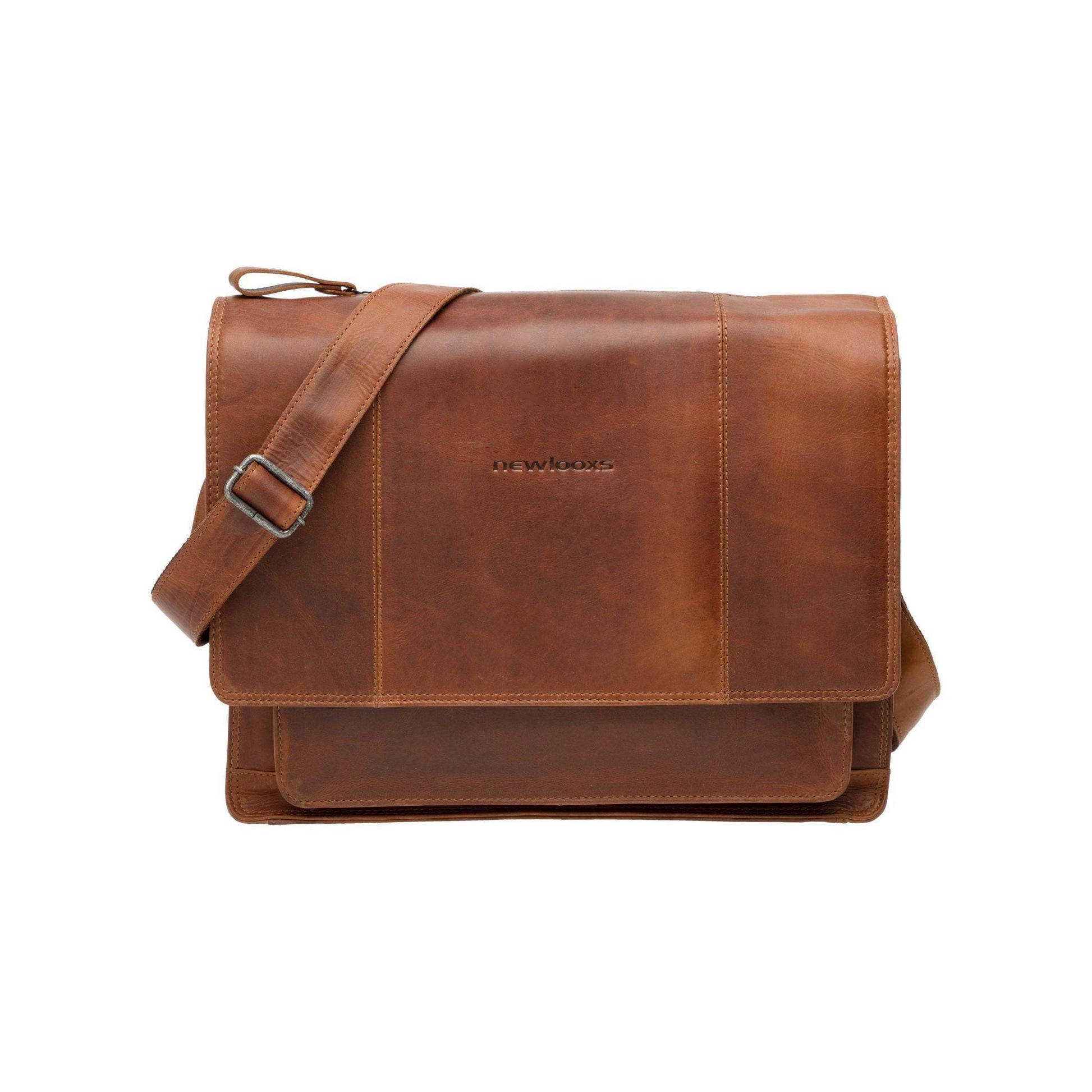 New Looxs Fietstasfellini 18 Liter 40 X 15 X 32 Cm - Gemaakt Van Luxe Leder - Le Coq Wielerartikelen