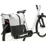 Dubbele fietstas van New Looxs Nyborg MIK 34 liter, roltop ontwerp, geschikt voor dubbel gebruik op de fiets