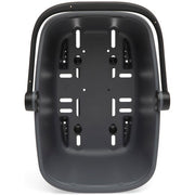 Nieuwe Looxs Clipper RT fietsmand van 28 liter op racktime, stevige fietsmand voor bagage en boodschappen, zwart kunststof.