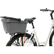 Nieuwe Looxs Clipper RT fietsmand van 28 liter, bevestiging op racktime rack, waterbestendige winkelmand voor fiets.