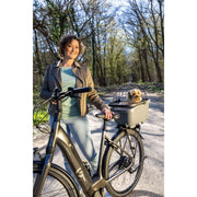 Nieuwe Looxs Clipper RT 28 liter fietskrat op fietsdrager, stevige ruime fietsmand met houder, geschikt voor dagelijks gebruik