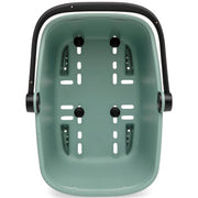 Nieuwe Looxs Clipper RT 28 liter fietsmand op racktime drager, stevig en ruim voor dagelijks gebruik op de fiets.