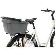Nieuwe Looxs Clipper RT2 fietsmand met Racktime Snapit 2.0 adapter, stevige boodschappentas voor fietsgebruik op de bagagedrager.