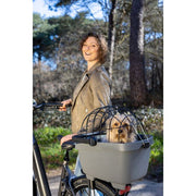 Nieuwe Looxs Clipper MIK fietskrat 28 liter van gerecycled kunststof, ruime en duurzame fietsmand voor onderweg.