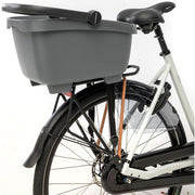 Nieuwe Looxs Clipper fietsmand achterdrager, 28 liter, gerecycled kunststof, ruime en duurzame fietsmand voor achterop de fiets.