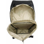Zwarte New Looxs Sport Double MIK 2.0 dubbele fietstas met 40 liter inhoud, bevestigd op fietsdrager, stevig en praktisch.