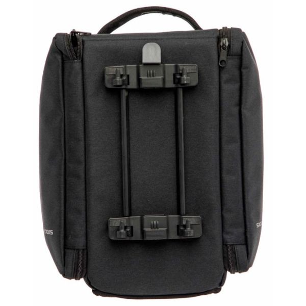 Nieuwe Looxs sporttas racktime, bagagedragertas met 31 liter inhoud voor fiets, zwart met reflectie details.