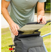 Nieuwe Looxs Tulum enkele waterdichte fietstas, 16 liter, waterafstotend, geschikt voor fietsdragers, zwart en duurzaam materiaal.
