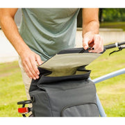 Nieuwe Looxs Tulum enkele fietstas van 16 liter, waterafstotend en geschikt voor fietsaccessoires, zichtbaar in de afbeelding.