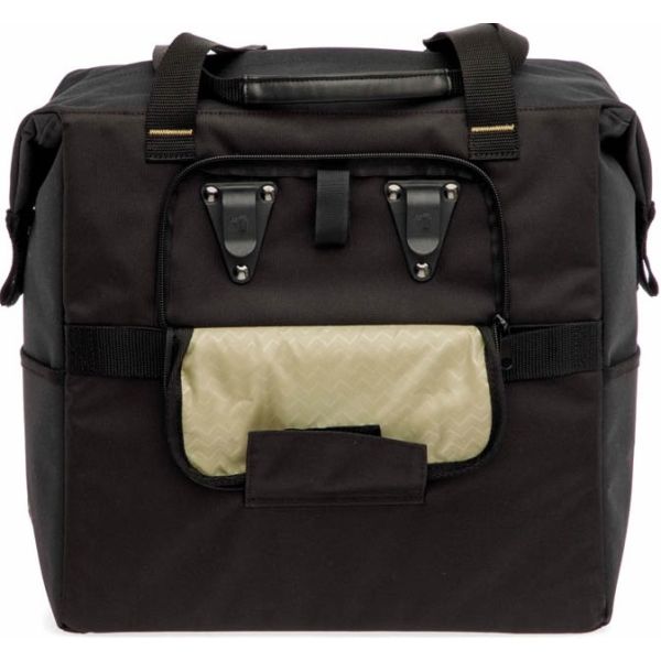 Nieuwe Looxs Tulum Camella dubbele fietstas van 100% gerecycled polyester, geschikt voor 26 liter bagage.