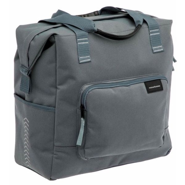 Dubbele fietstas van New Looxs Tulum Camella in 26 liter, gemaakt van 100% gerecycled polyester, geschikt voor fietsen.