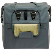 Nieuwe Looxs Tulum Camella dubbele fietstas van 26 liter, gemaakt van 100% gerecycled polyester, zichtbaar met verstelbare riemen