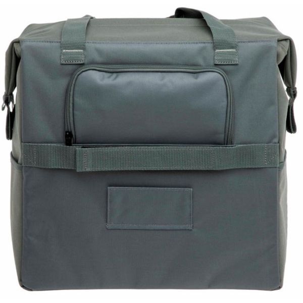 Nieuwe Looxs Tulum Camella dubbele fietstas van 26 liter, gemaakt van 100% gerecycled polyester, met ruime opbergvakken