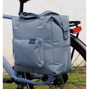 Nieuwe Looxs Tulum Camella dubbele fietstas van 100% gerecycled polyester, geschikt voor 26 liter fietsen.