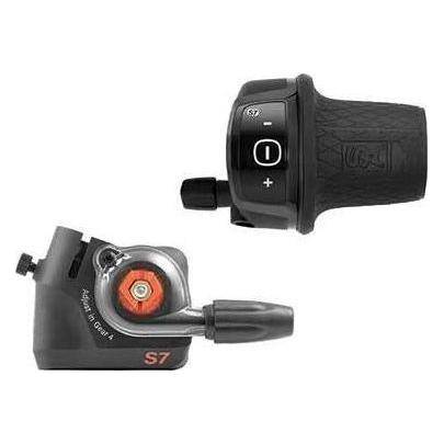 Sunrace 7-speed twist shifter met clickbox, compatibel met SRAM S7, voor soepele versnellingen op fiets.