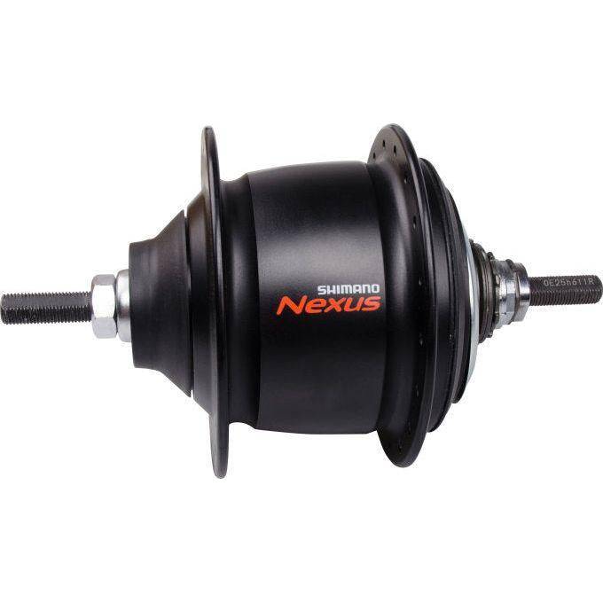 Shimano Nexus SG-C6011-8V versnellingsnaaf met rollerbrake en 36 tanden, zwart, geschikt voor 8-speed fiets.