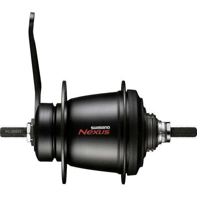 Shimano Nexus SG-C3001-7 versnellingsnaaf met 7 versnellingen en terugtraprem, zwart, geschikt voor fiets.