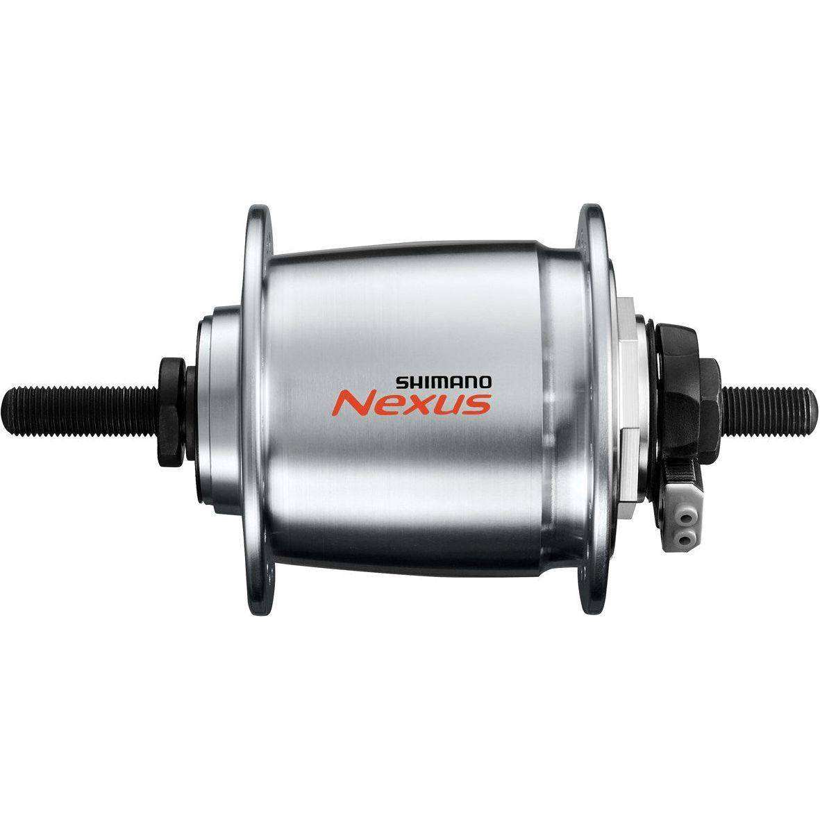 Shimano Dh-C6000-1R 36-gaats dynamo naaf voor rollerbrake, zilver, geschikt voor fiets met schakelkettingindicator