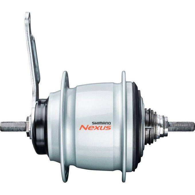 Shimano Nexus SG-C6001-8C achternaven met 8 versnellingen en terugtraprem in zilver, geschikt voor 36 spaakgaten