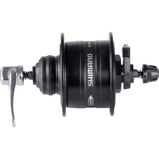 Shimano Dynamonaaf Hd-3D37 3 Watt - 36 Gaats - Center-Lock - Snelspanner - Zwart - Le Coq Wielerartikelen