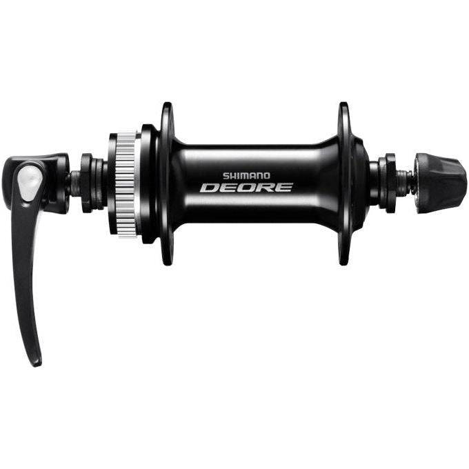 Shimano Deore HB-M6000 voornaaf 36-gaatjes, 100 mm, Center Lock, zwart, geschikt voor schakelkettingindicator