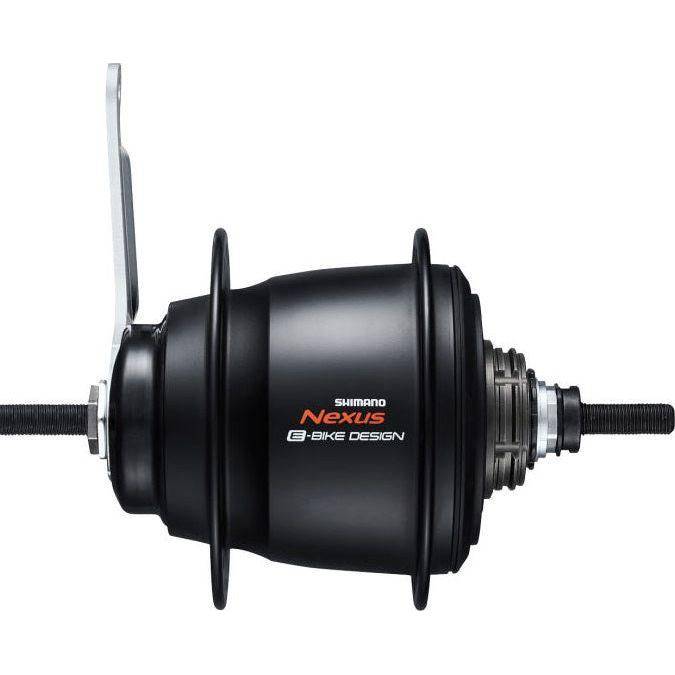 Shimano SG-C7000-5C versnellingsnaaf met 5 versnellingen, terugtraprem, 36 tanden, zwart, schakelkettingindicator op fietsonderdeel