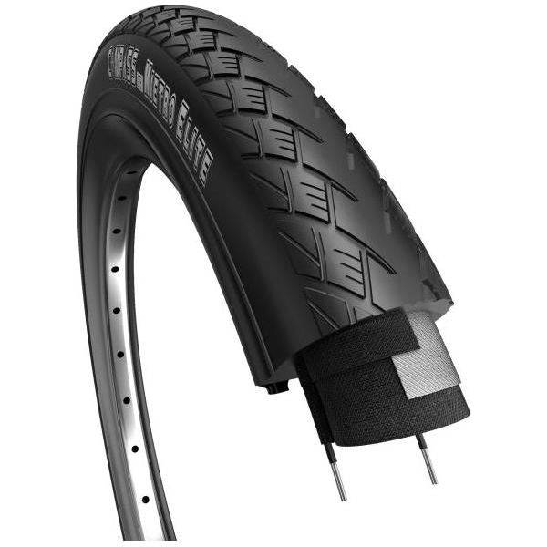 Edge Metro Elite Tour 28x1,5" stadsfiets buitenband met witte lijn en reflectie, geschikt voor stadsfietsen