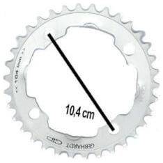 Gebhardt Kettingblad 4 Gaats 9Sp Zilver - Le Coq Wielerartikelen