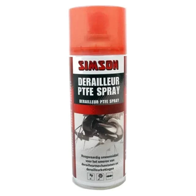 Simson PTFE Smeervet spray 400ml in een sprayfles, geschikt voor het smeren en beschermen van mechanische onderdelen