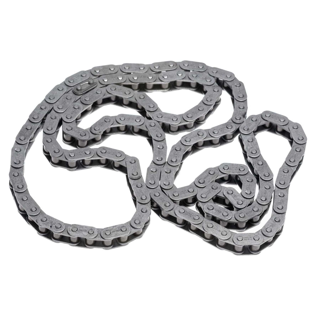 Zilveren Enduo Cargo ketting met 116 links, compatibel met 3/8 inch pitch, zichtbaar met schakels en details.